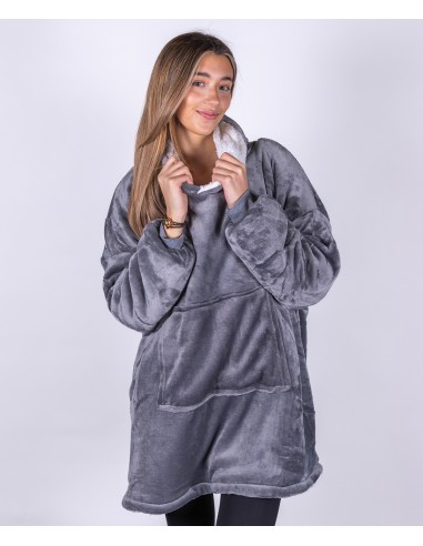 RIB-RI002-The Ribbon - Sweat à capuche en sherpa, réversible, confortable et oversize